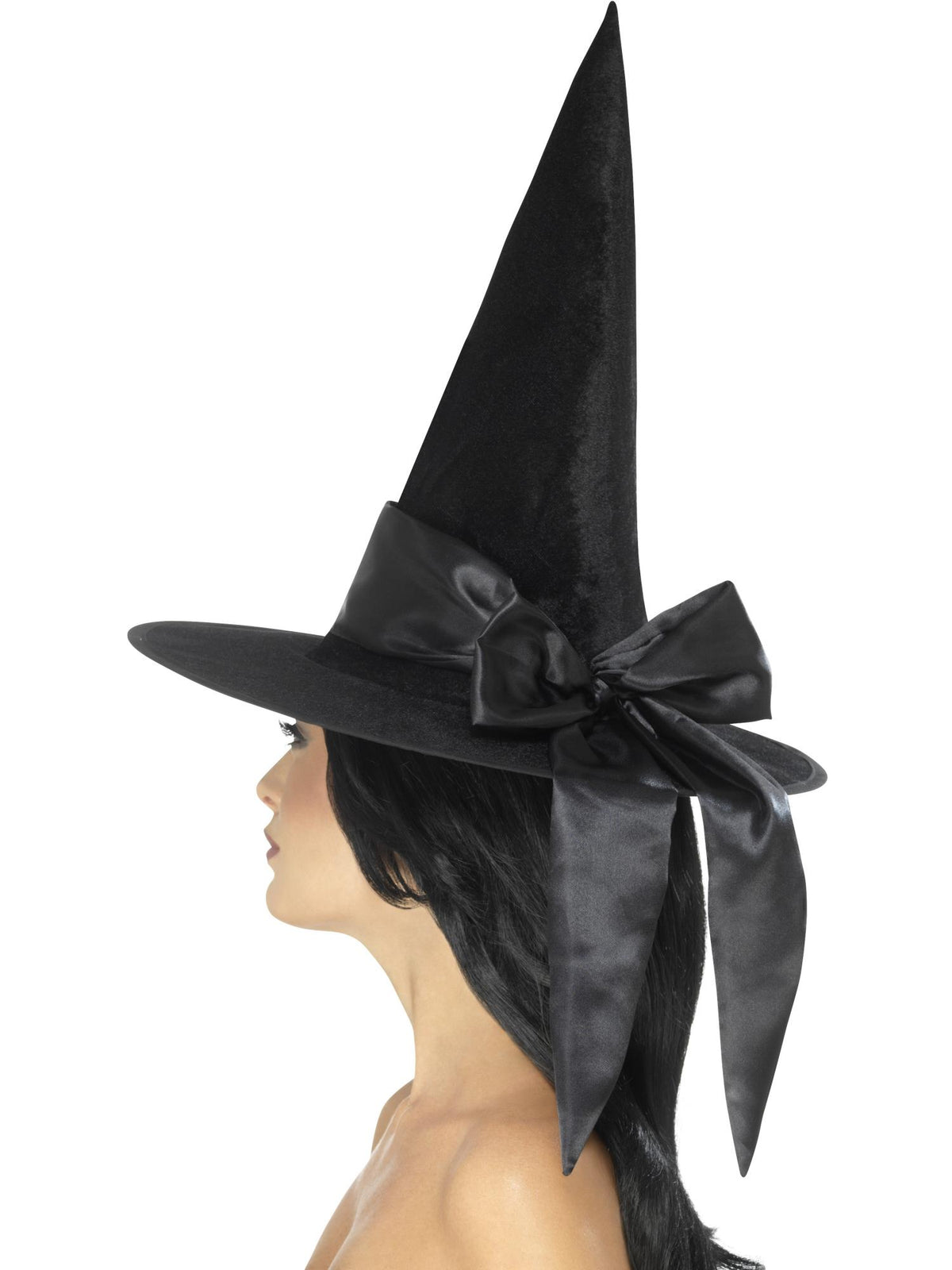 Deluxe Witch Hat Black Bow