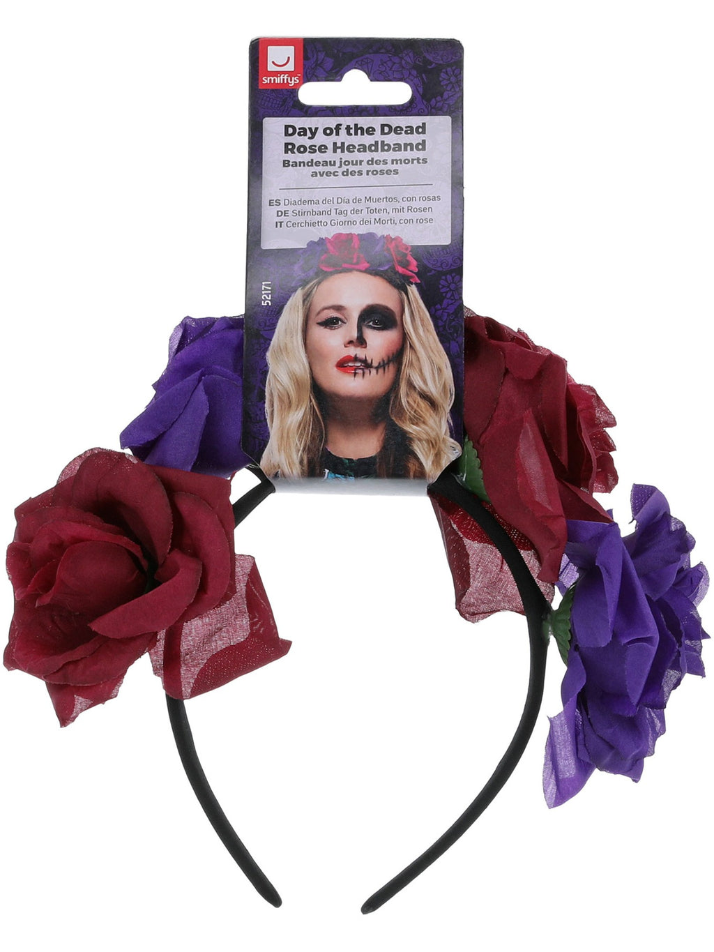 Day of the Dead Rose Headband