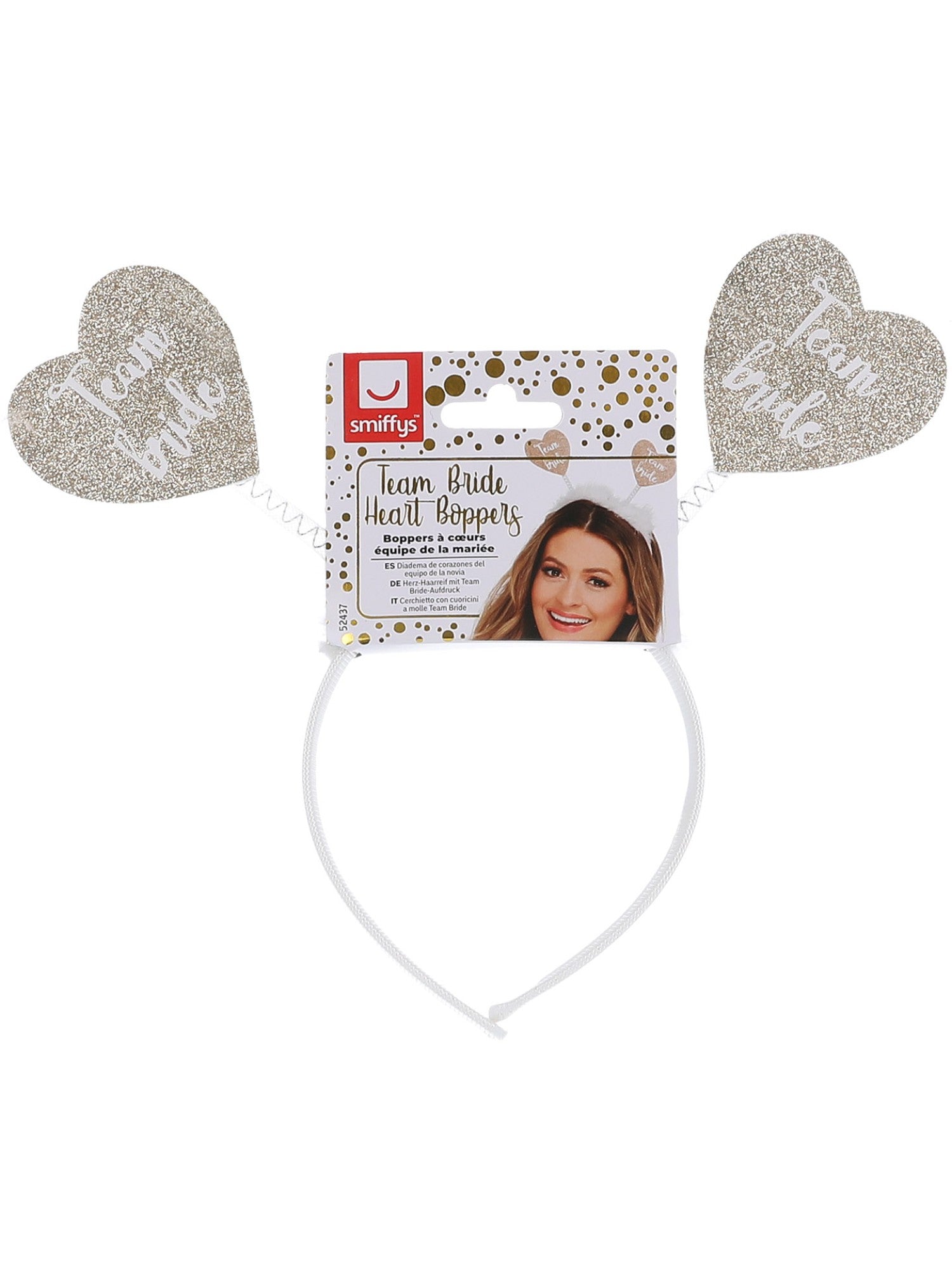 Team Bride Heart Boppers, White