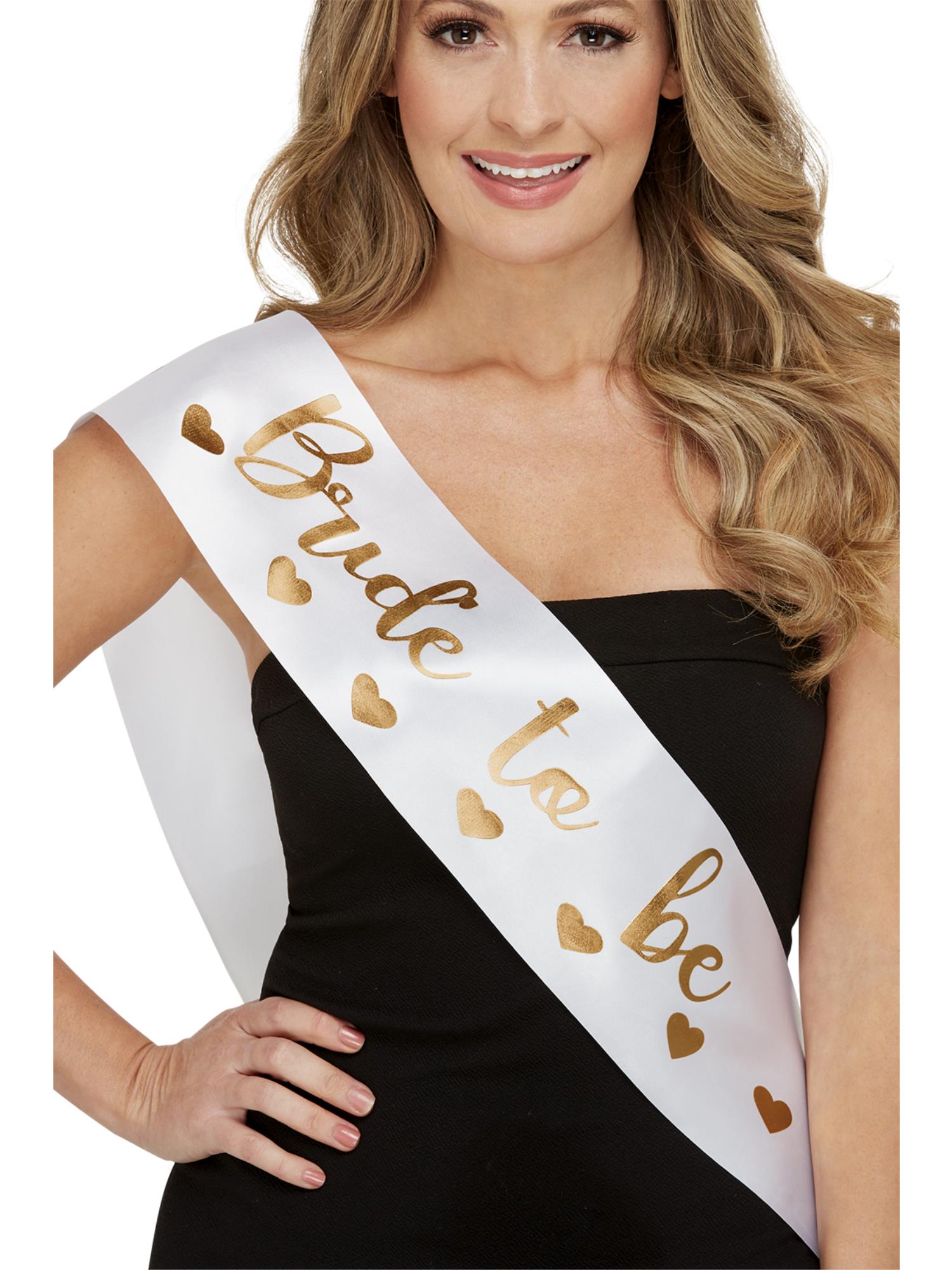 Bride to Be Sash, White
