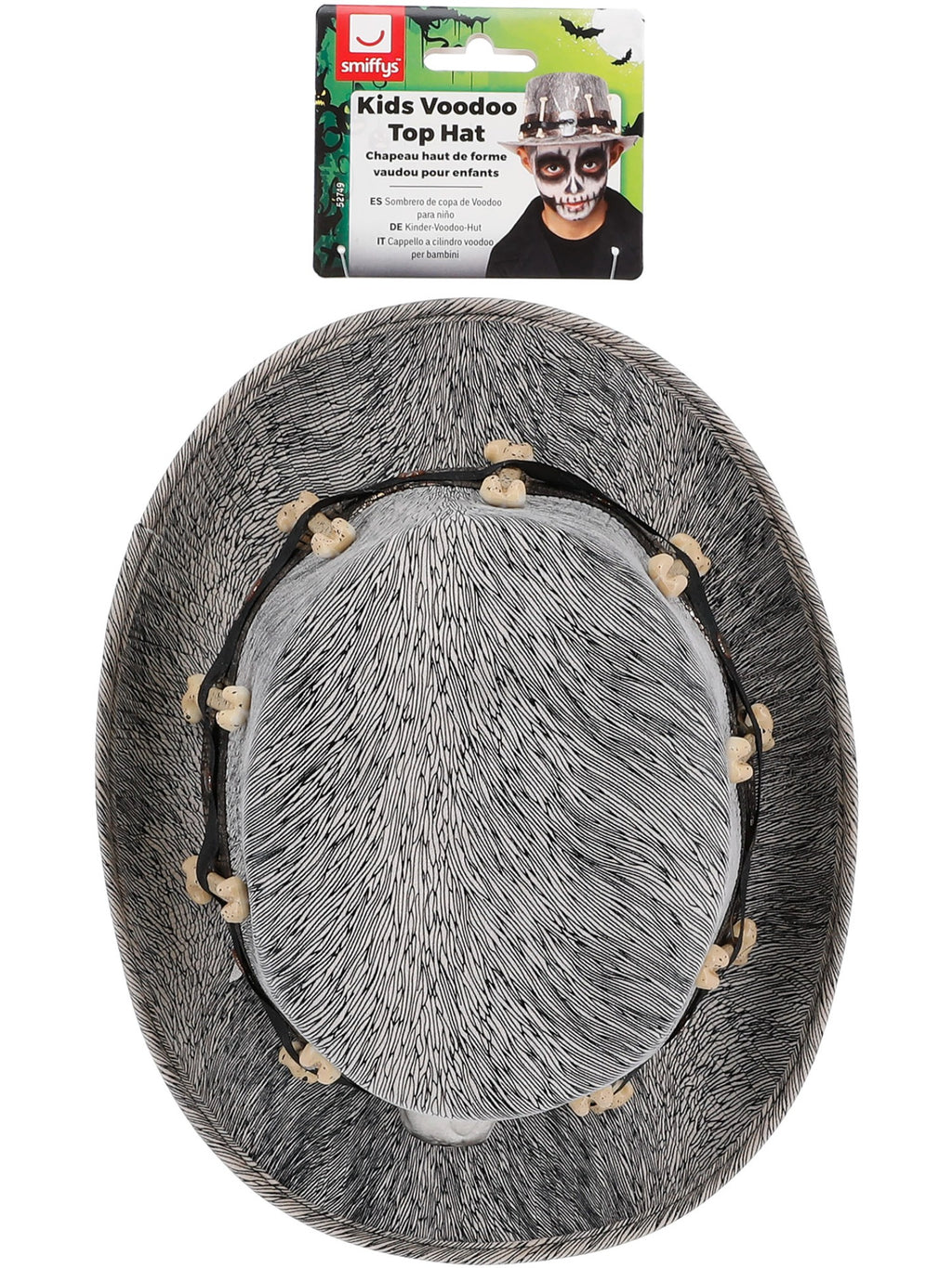 Kids Grey Voodoo Distressed Top Hat