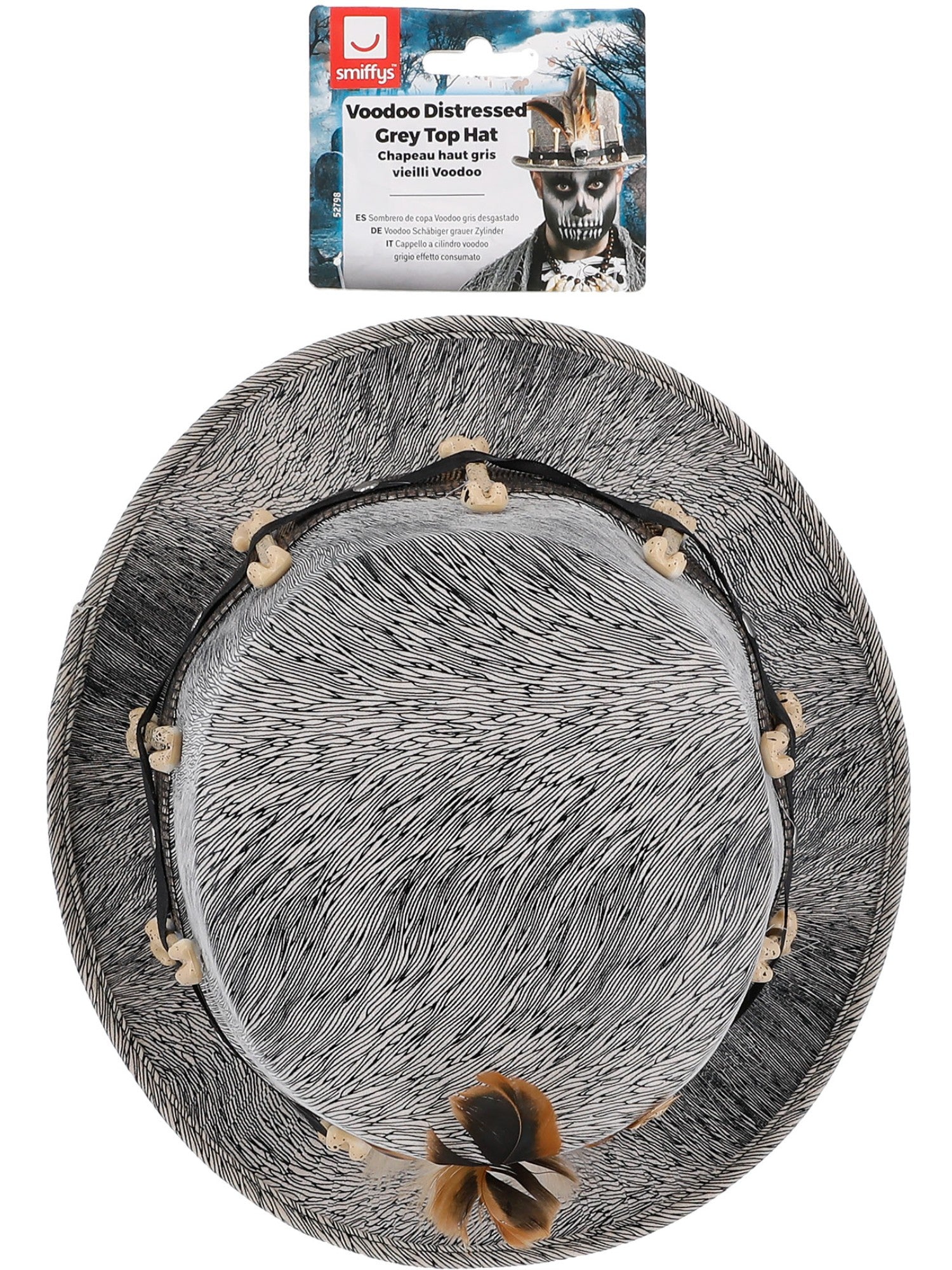 Voodoo Distressed Grey Top Hat