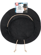 Burlap Scarecrow Top Hat, Black