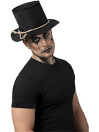 Burlap Scarecrow Top Hat, Black