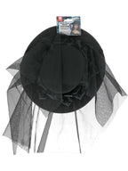 Gothic Black Widow Funeral Hat