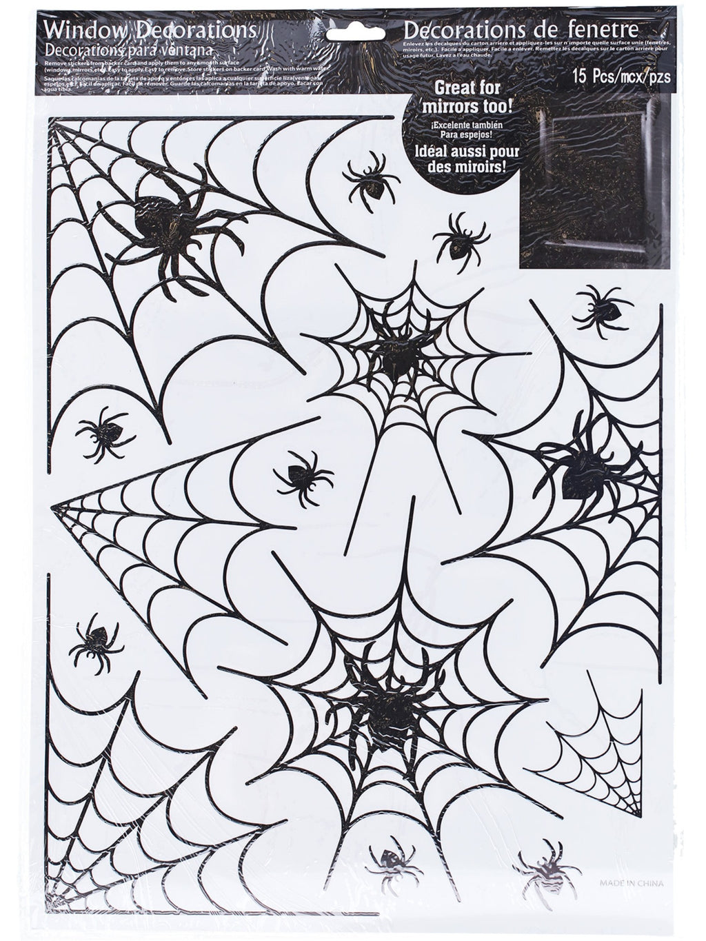 Spider Window Stickers, 1 Sheet
