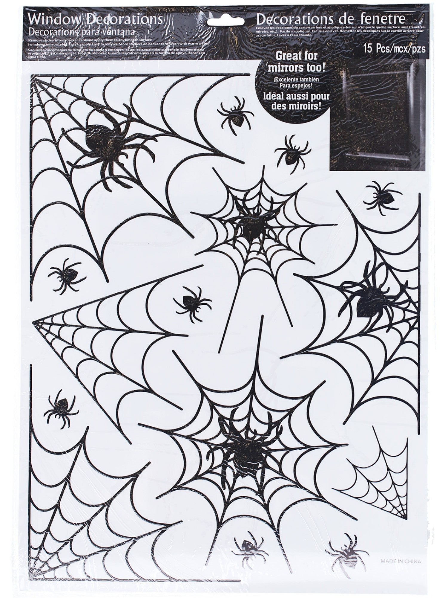 Spider Window Stickers, 1 Sheet