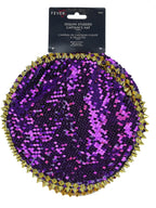 Fever Deluxe Sequin Studded Captains Hat, Purple