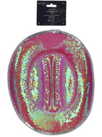 Fever Deluxe Sequin Cowboy Hat, Iridescent Pink