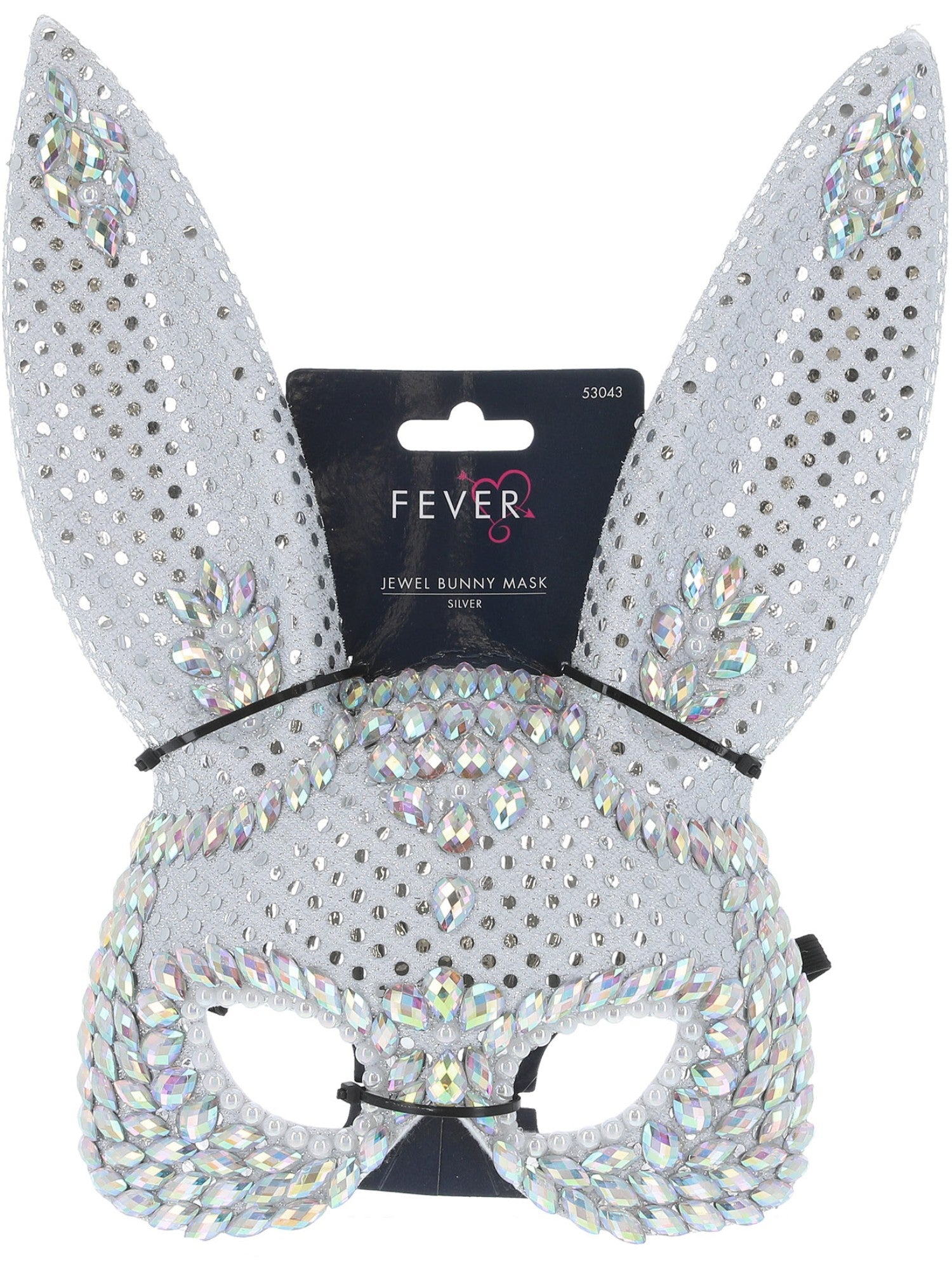 Fever Silver Jewel Bunny Mask