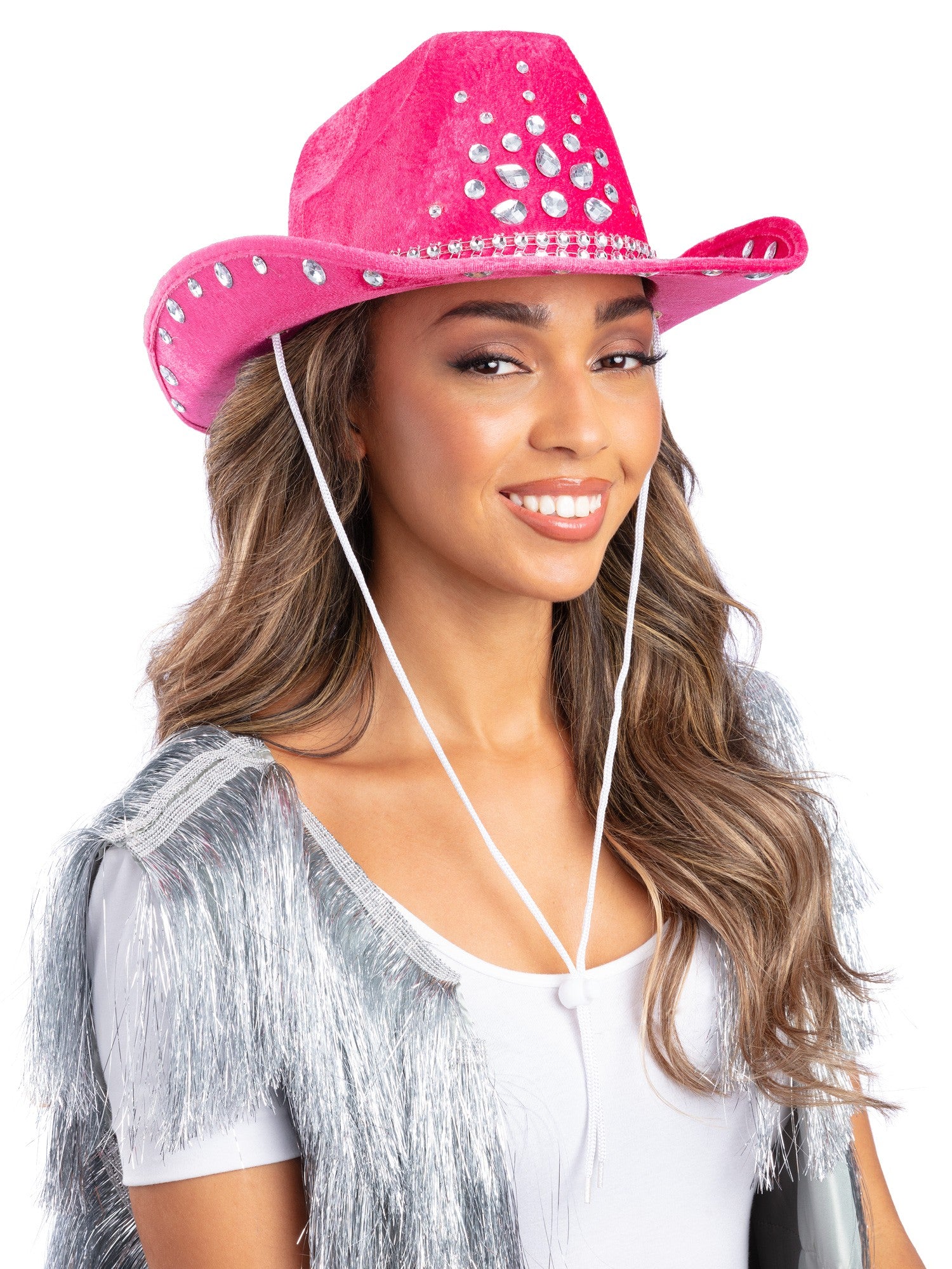 Hot Pink Rhinestone Cowboy Hat