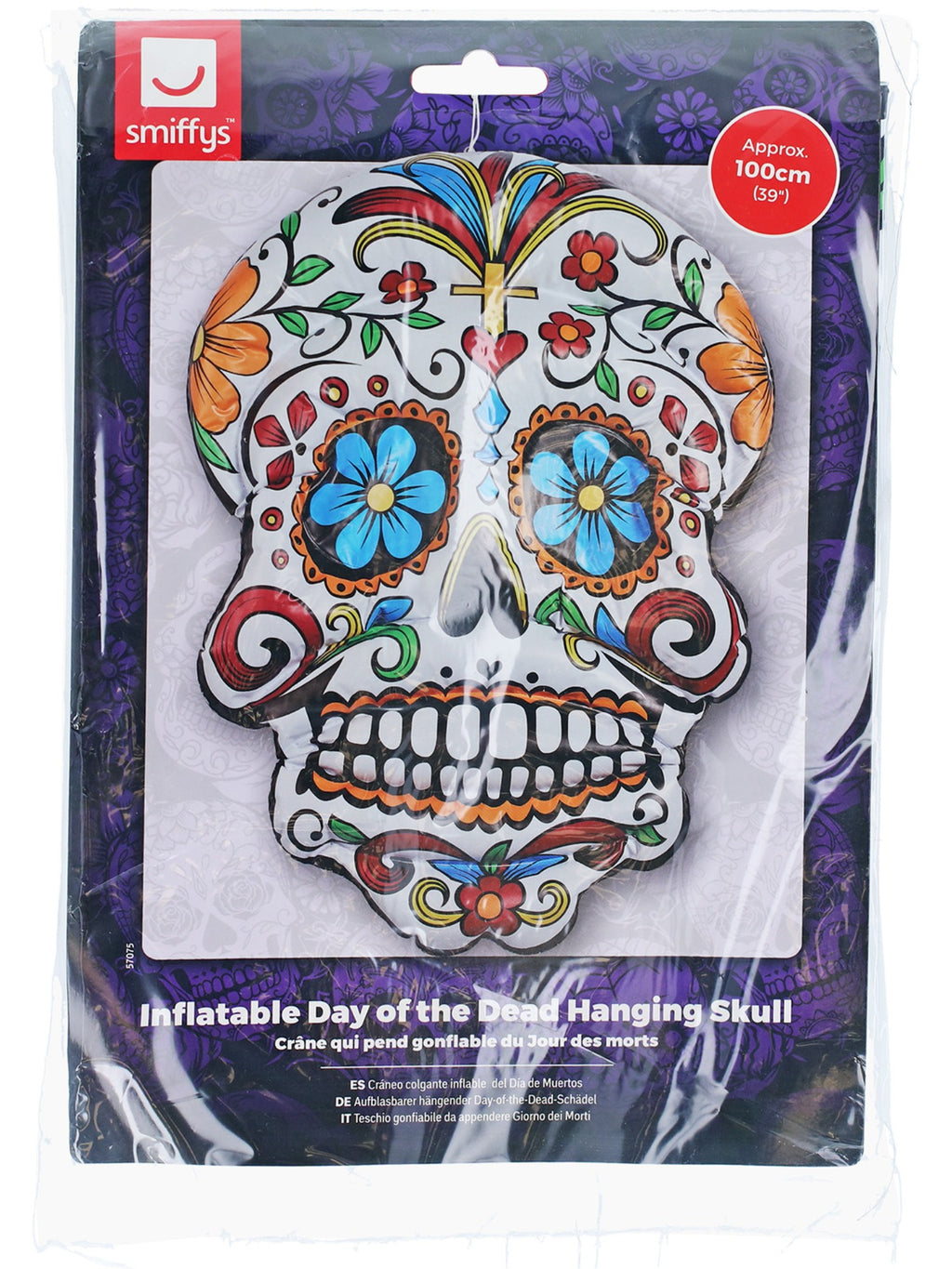 Inflatable Day of the Dead Hanging Skull