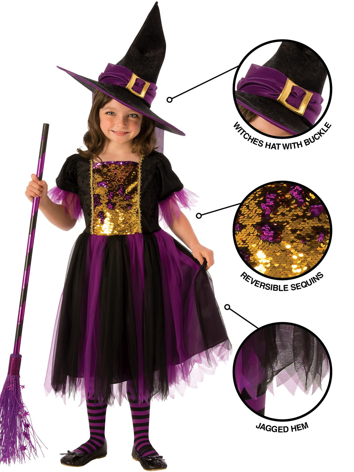 Magic Witch Kids Costume