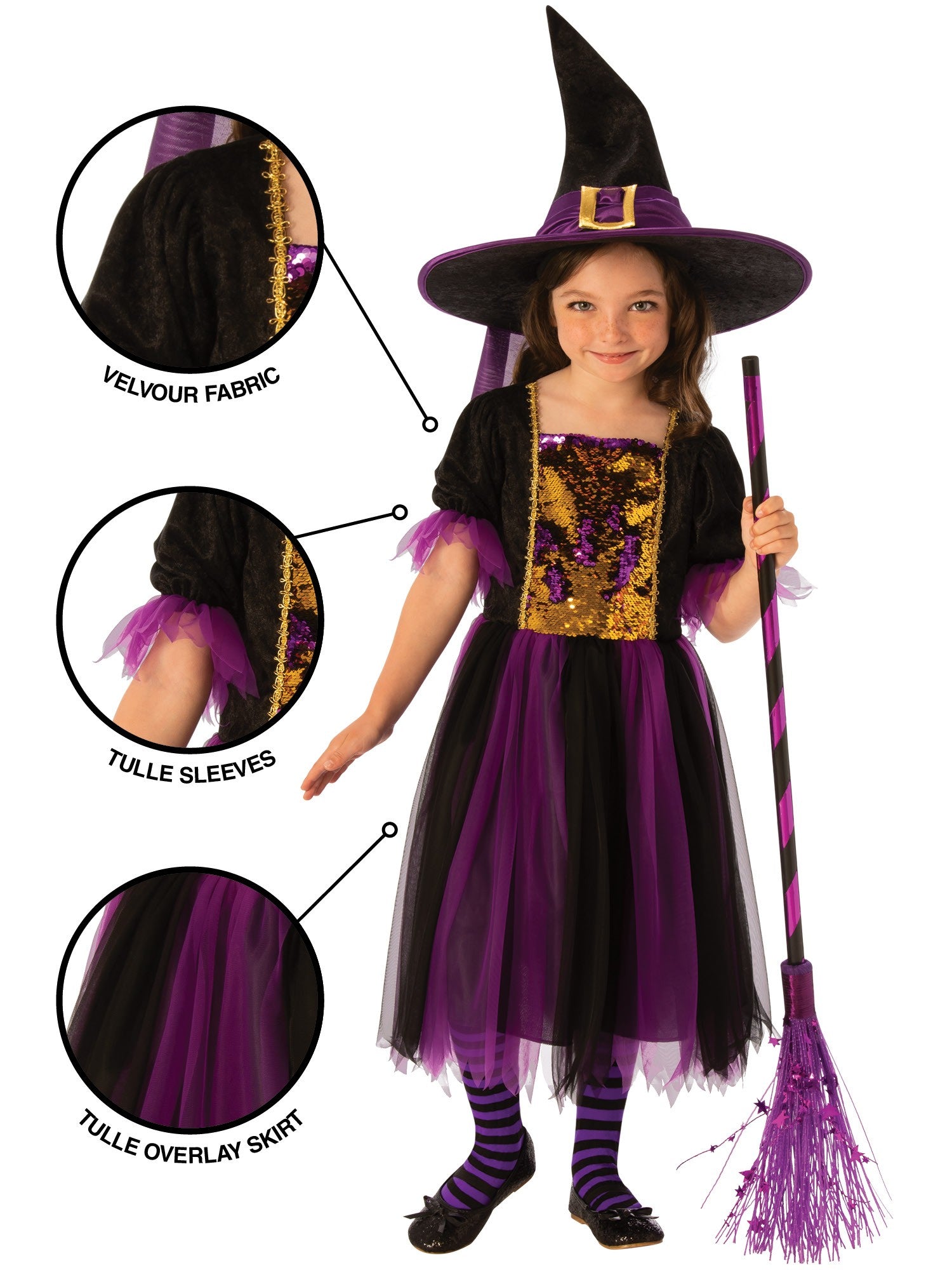 Magic Witch Kids Costume