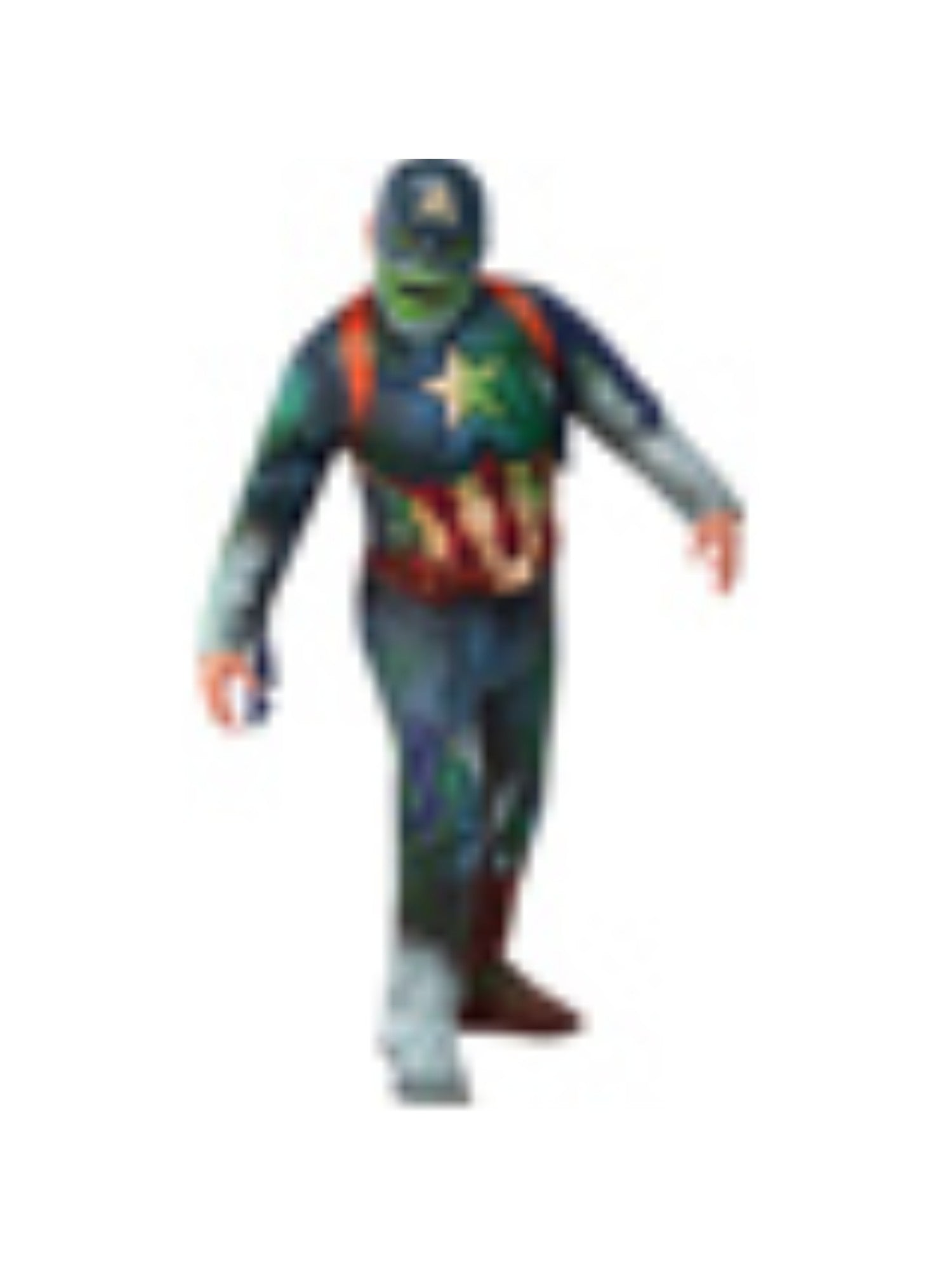 Adult Deluxe Zombie Captain America Costume From Marvel