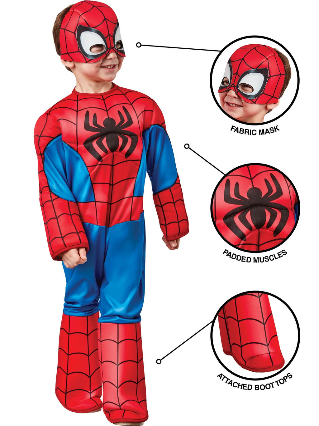 Toddler Kids Deluxe Spider-Man Costume From Marvel