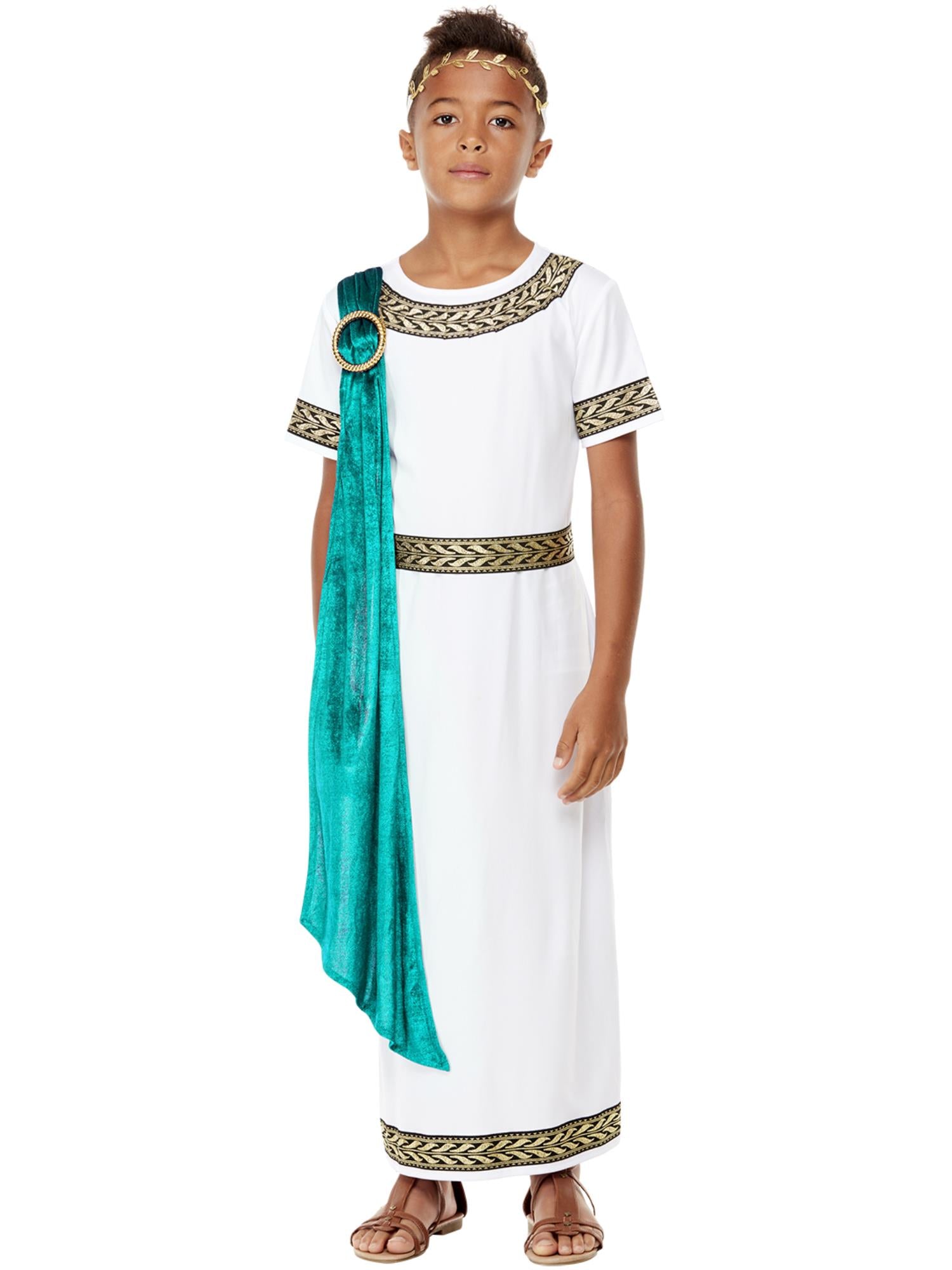 Boys Deluxe Roman Empire Toga Costume – Smiffys - Main Image