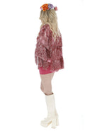 Fever Tinsel Festival Jacket, Pink