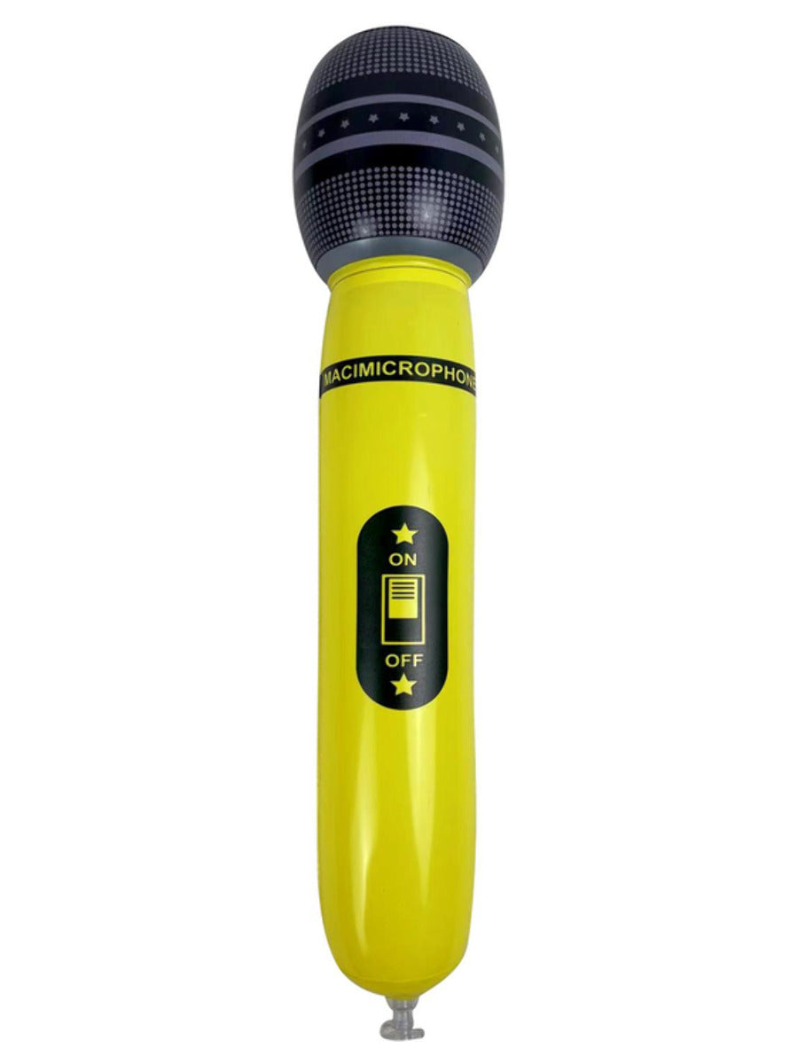 Inflatable Microphone, Neon Yellow