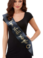 Hen Party Funny Sashes, 6Pk, Black & Gold