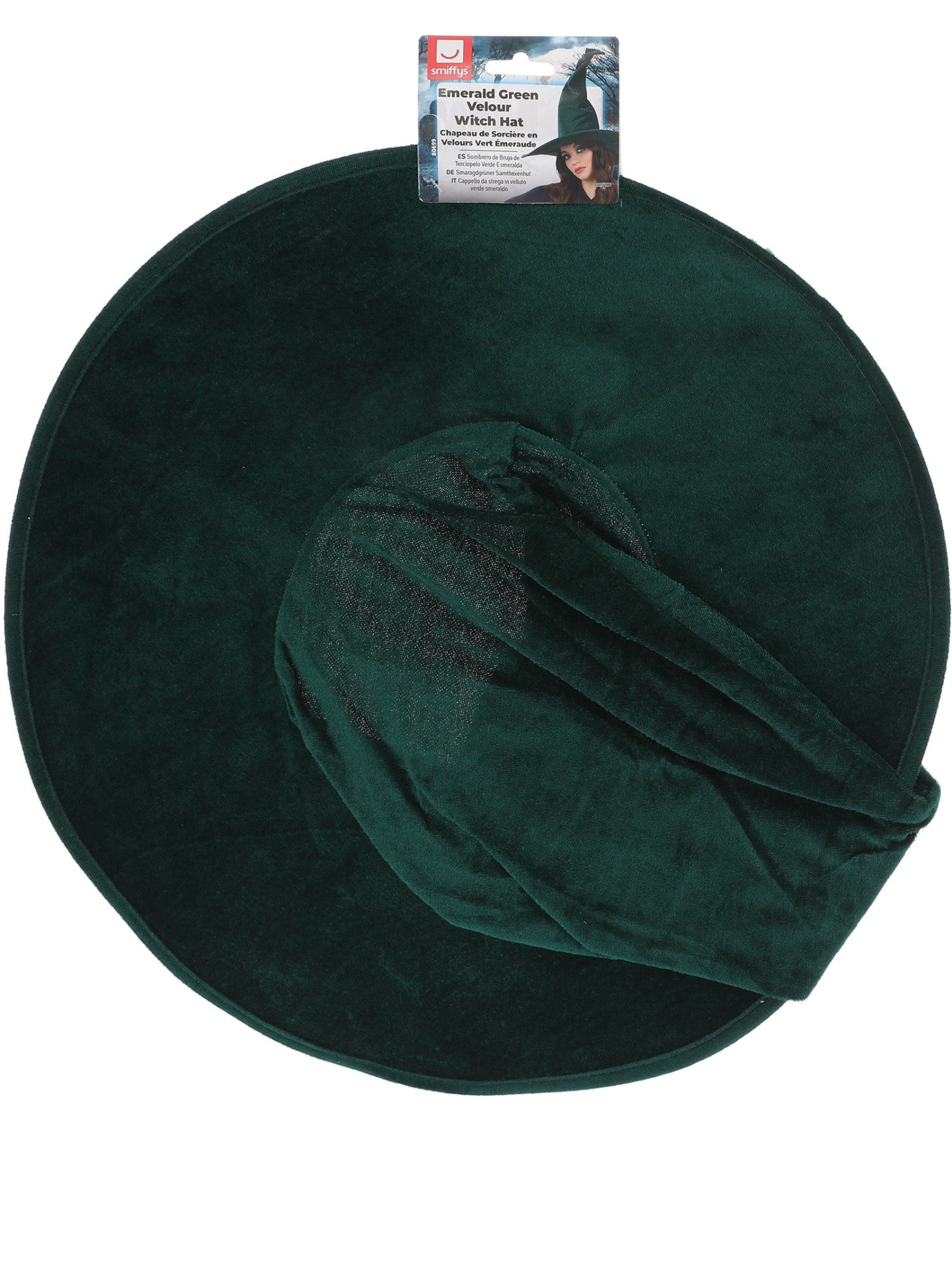 Emerald Green Velour Witch Hat