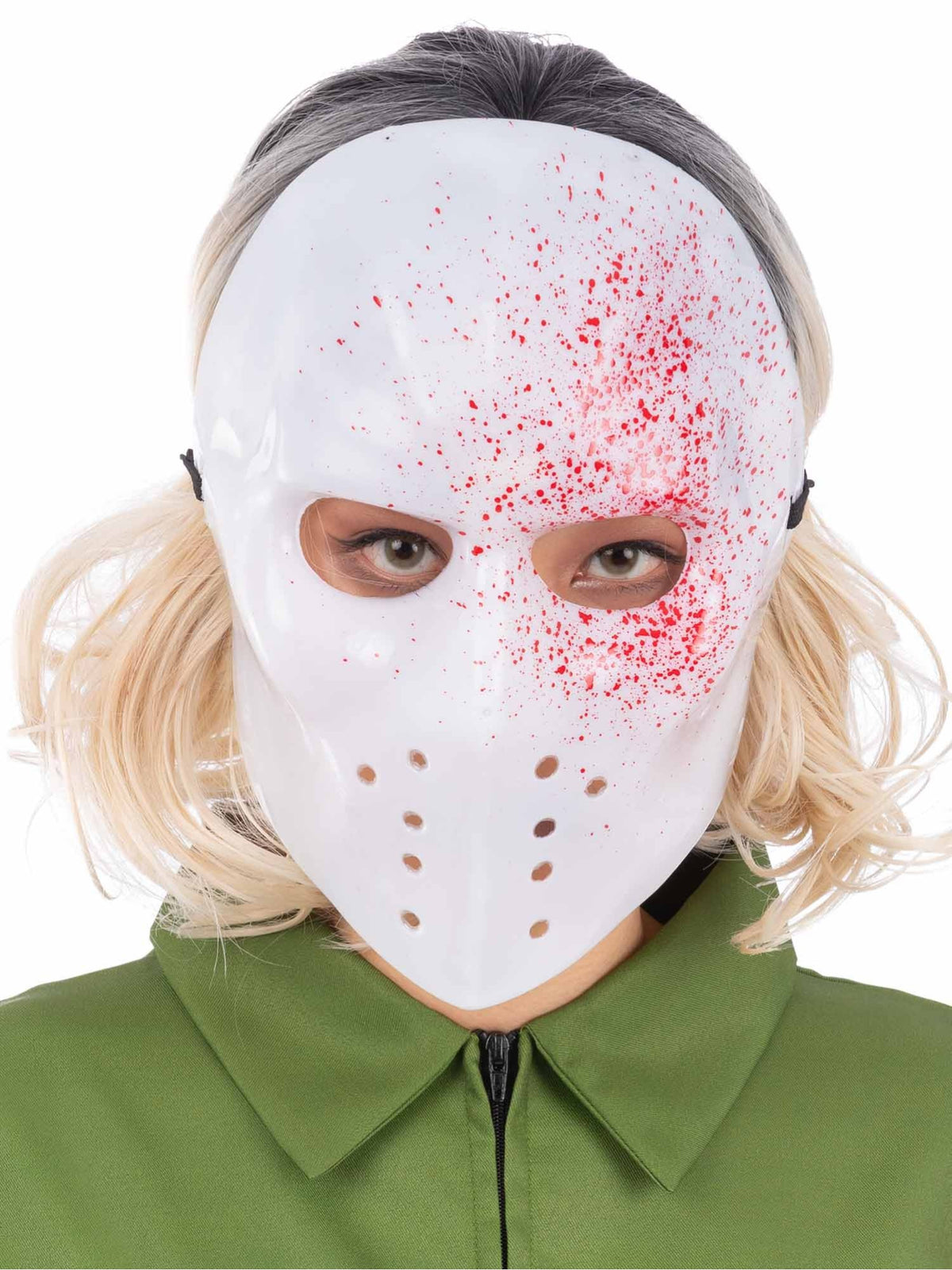 Splatter Mask Teth White Blood Splatter Hockey Mask – Smiffys