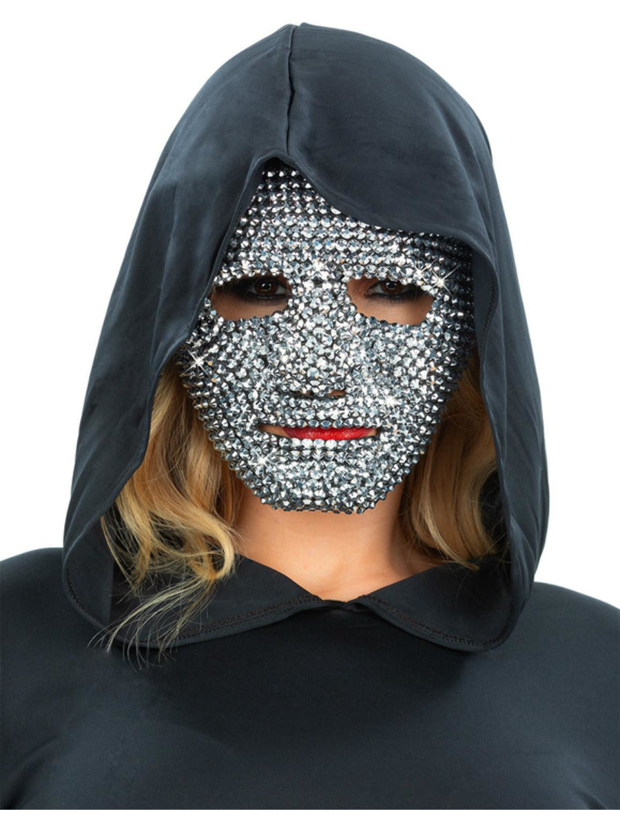 Silver Jewelled Robot Mask