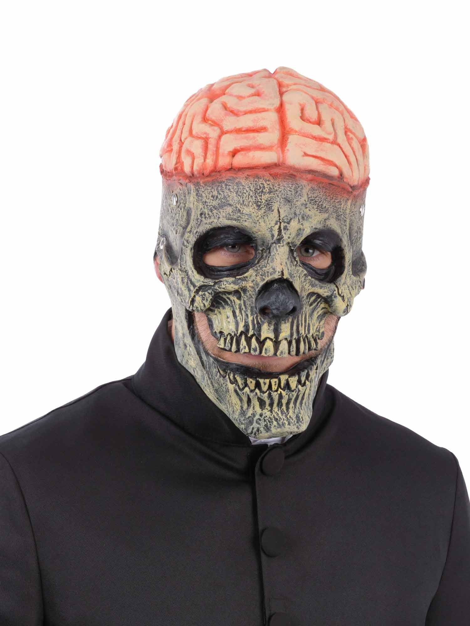 Exposed Brain Skull Latex Mask