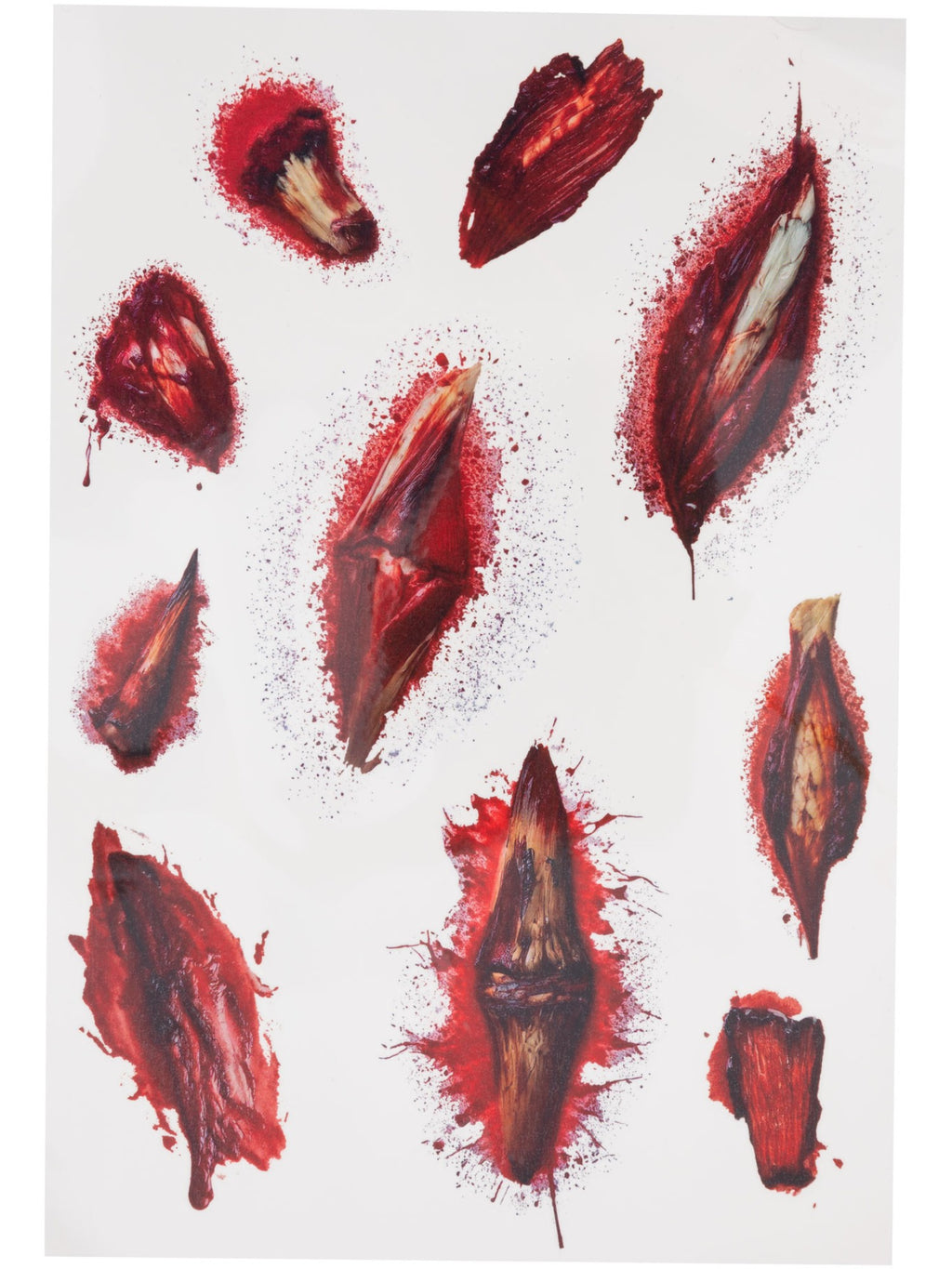 Smiffys Make-Up FX, Horror Wound Tattoo Transfers