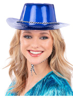 Blue Metallic Cowboy Hat