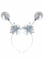 Silver Metallic Ball Bopper Headband