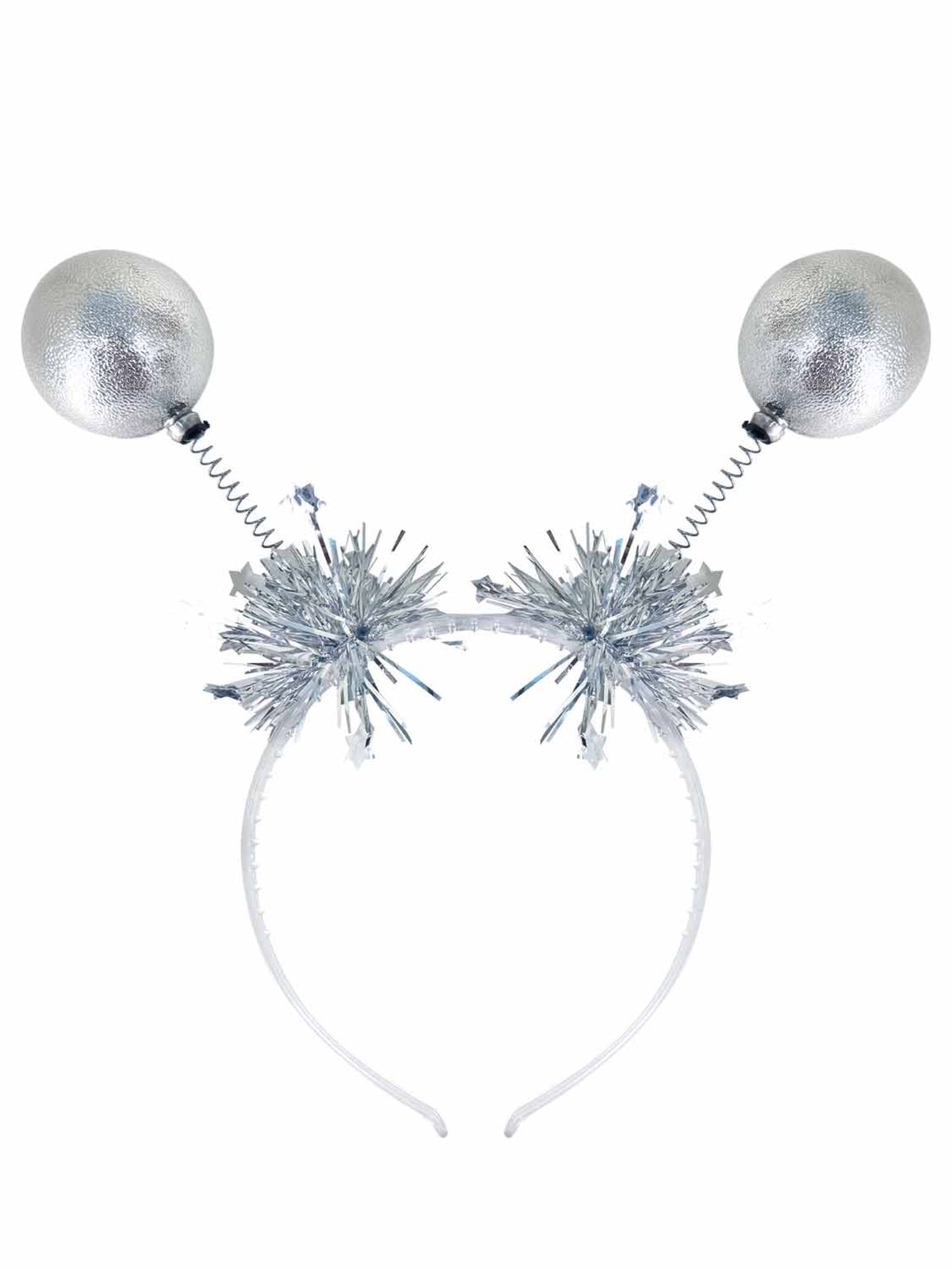 Silver Metallic Ball Bopper Headband