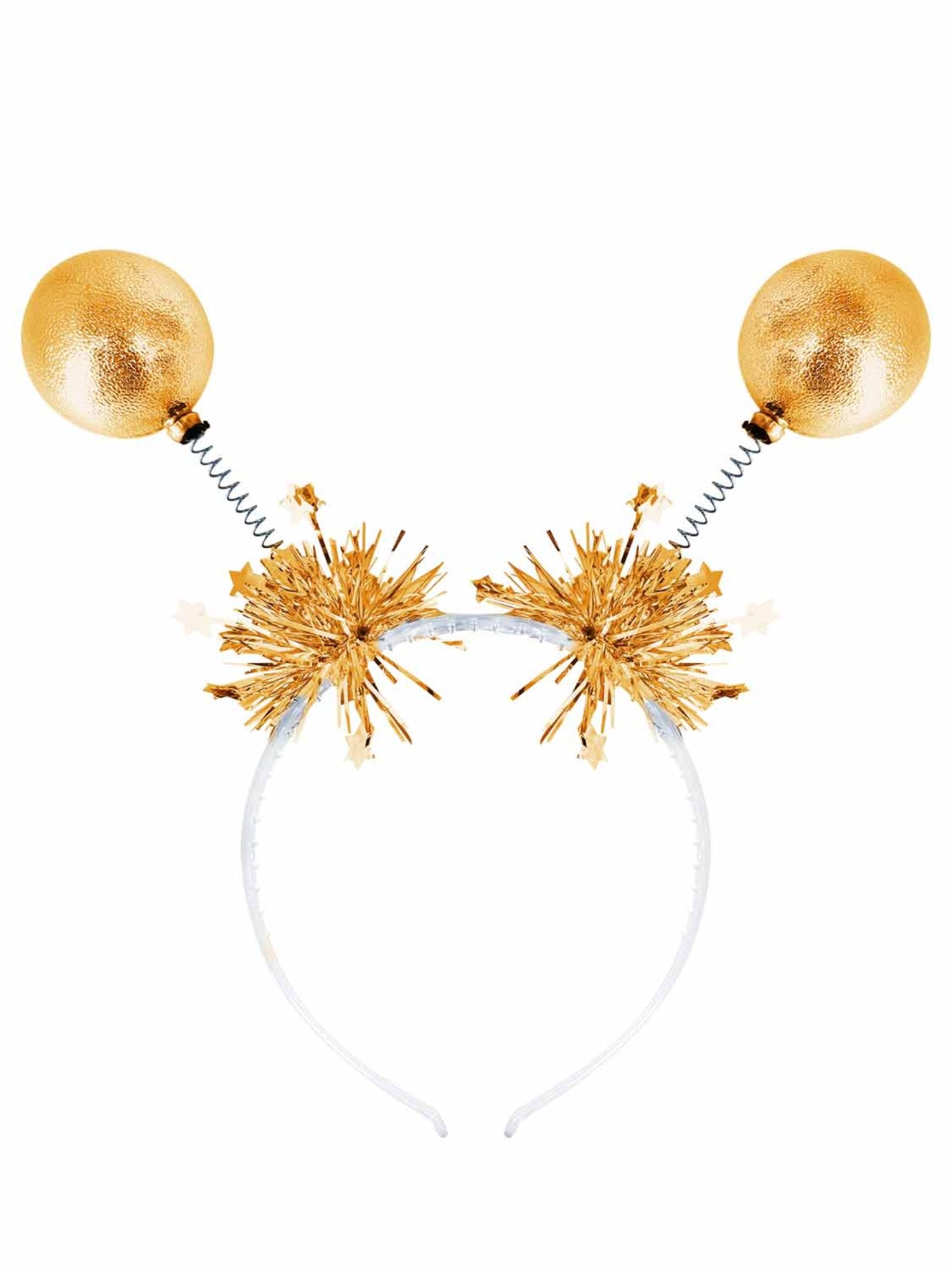 Gold Metallic Ball Bopper Headband