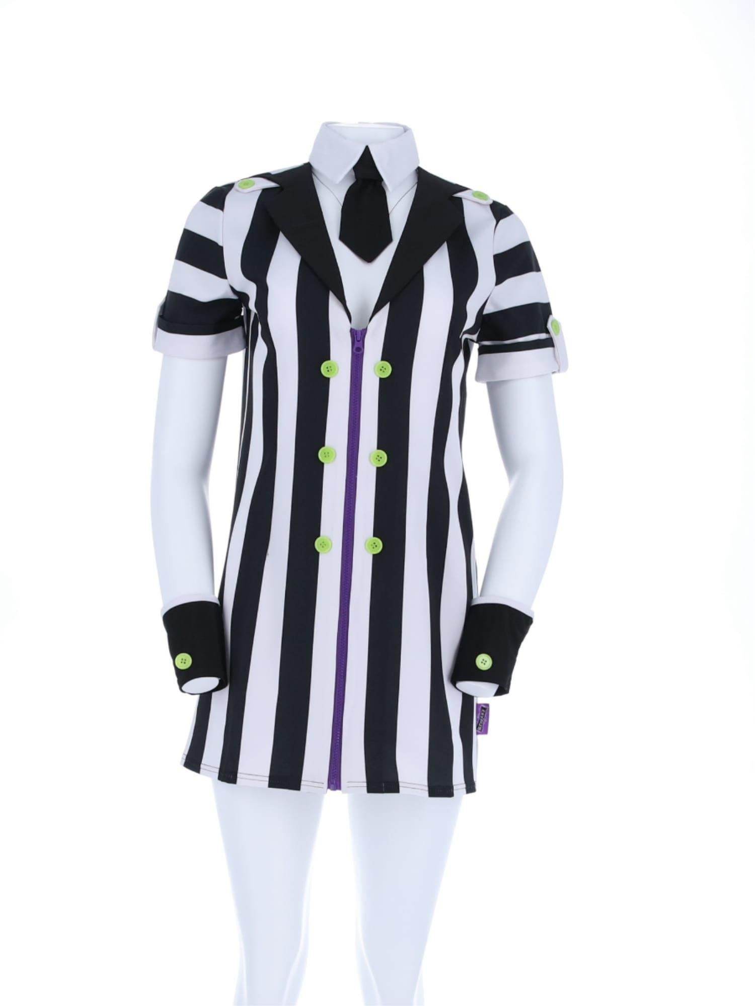 Beetlejuice Womens Shirt Dress Costume
