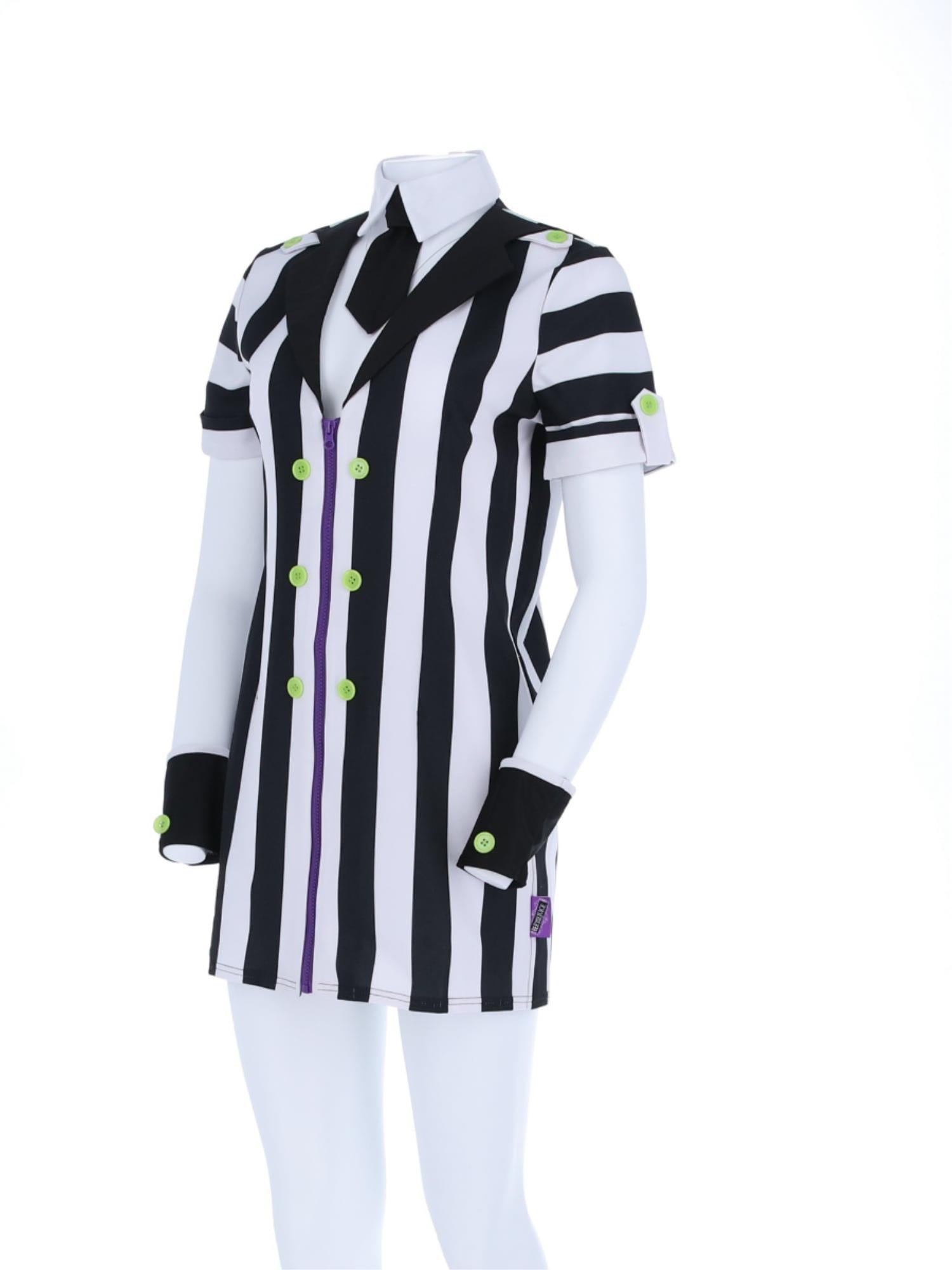 Beetlejuice Womens Shirt Dress Costume