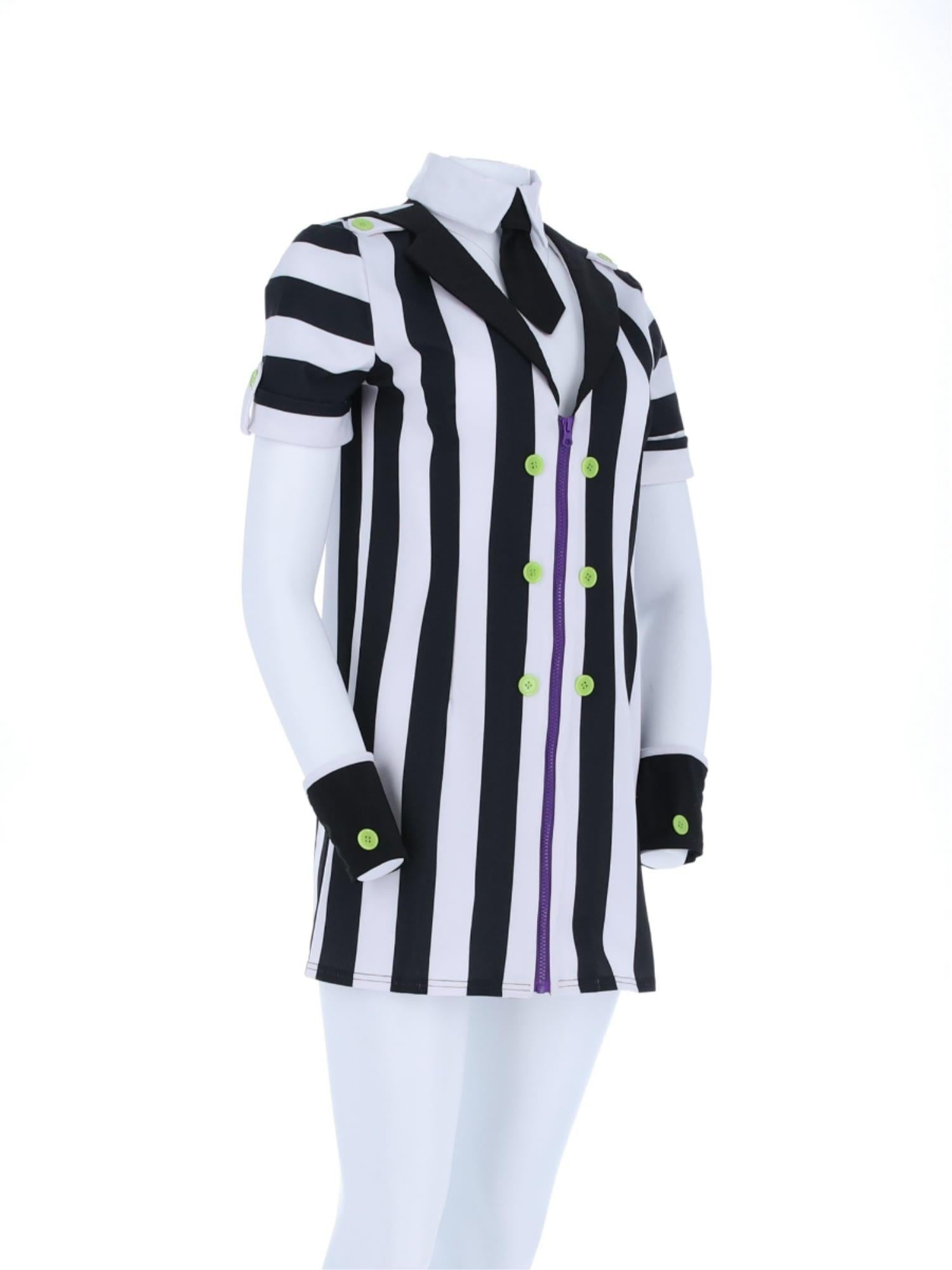 Beetlejuice Womens Shirt Dress Costume