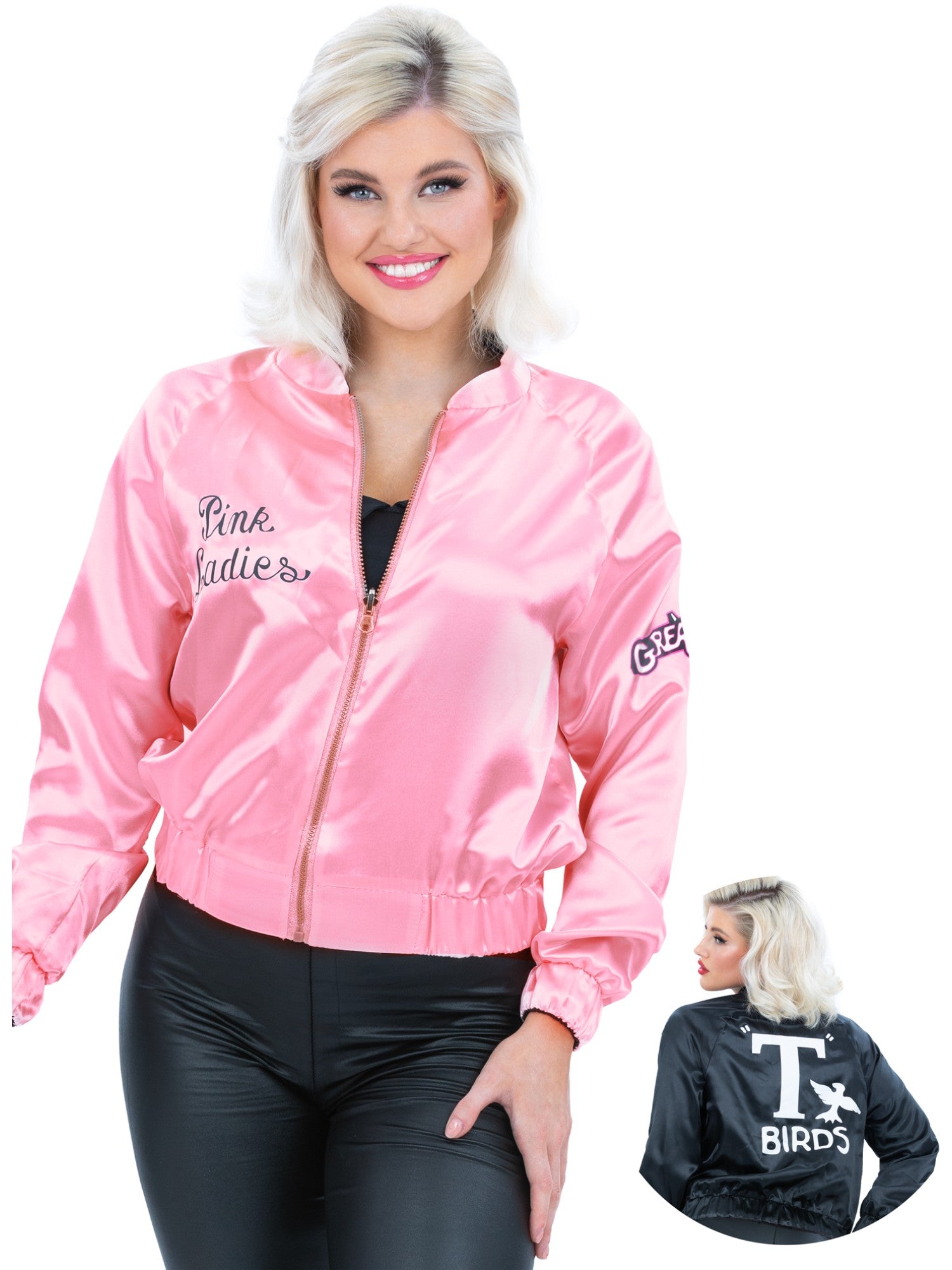 Grease Pink Ladies T Bird Reversible Jacket