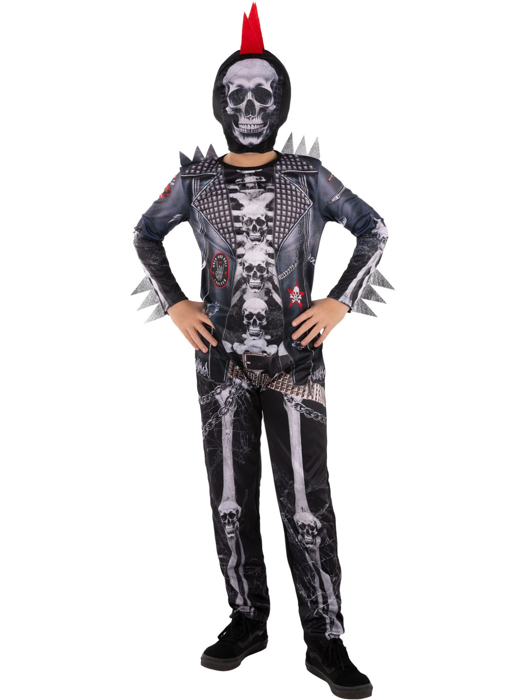 Boys Punk Skeleton Costume