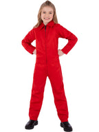 Kids Unisex Red Boiler Suit Costume