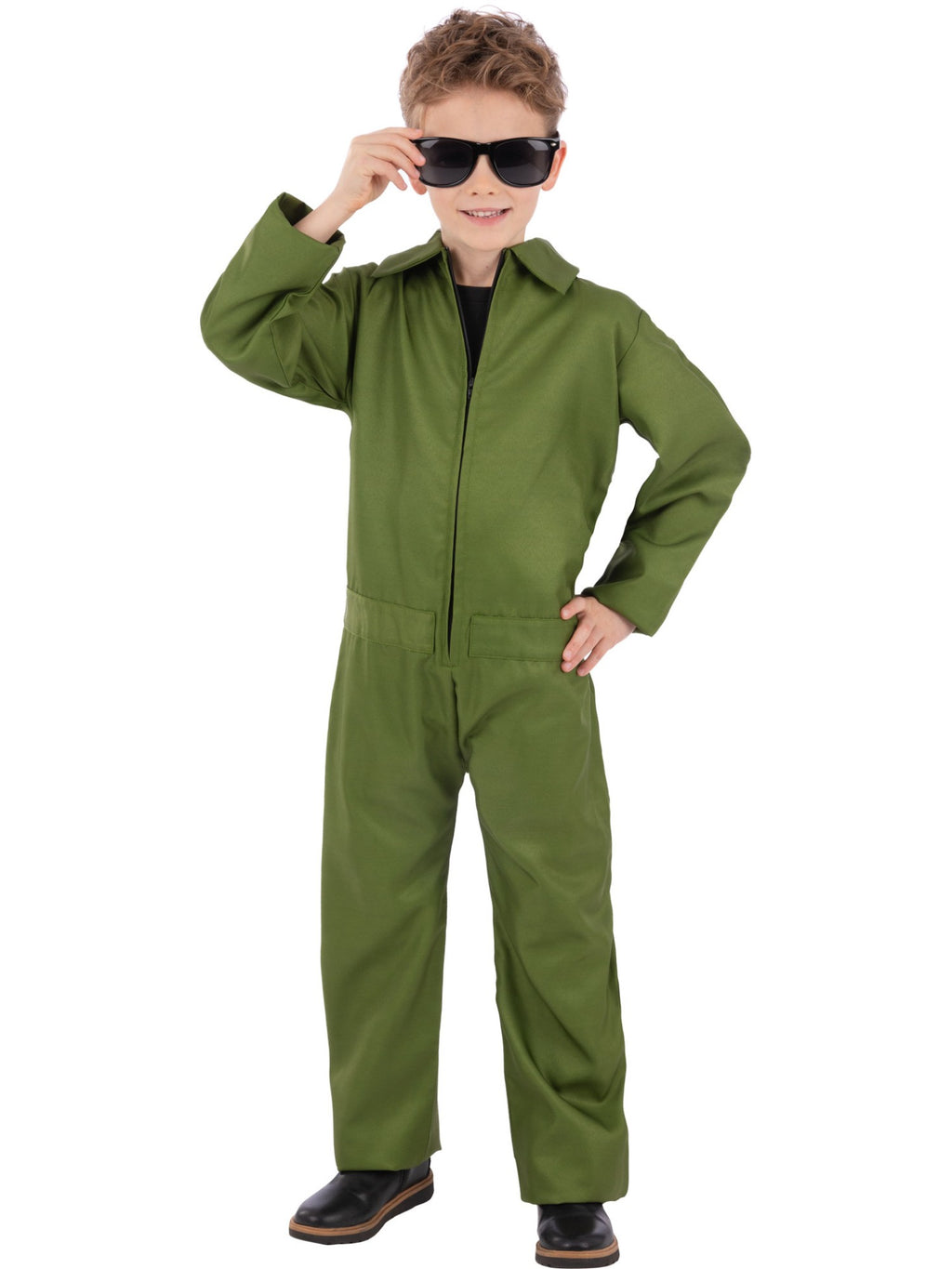 Kids Unisex Green Boiler Suit Costume