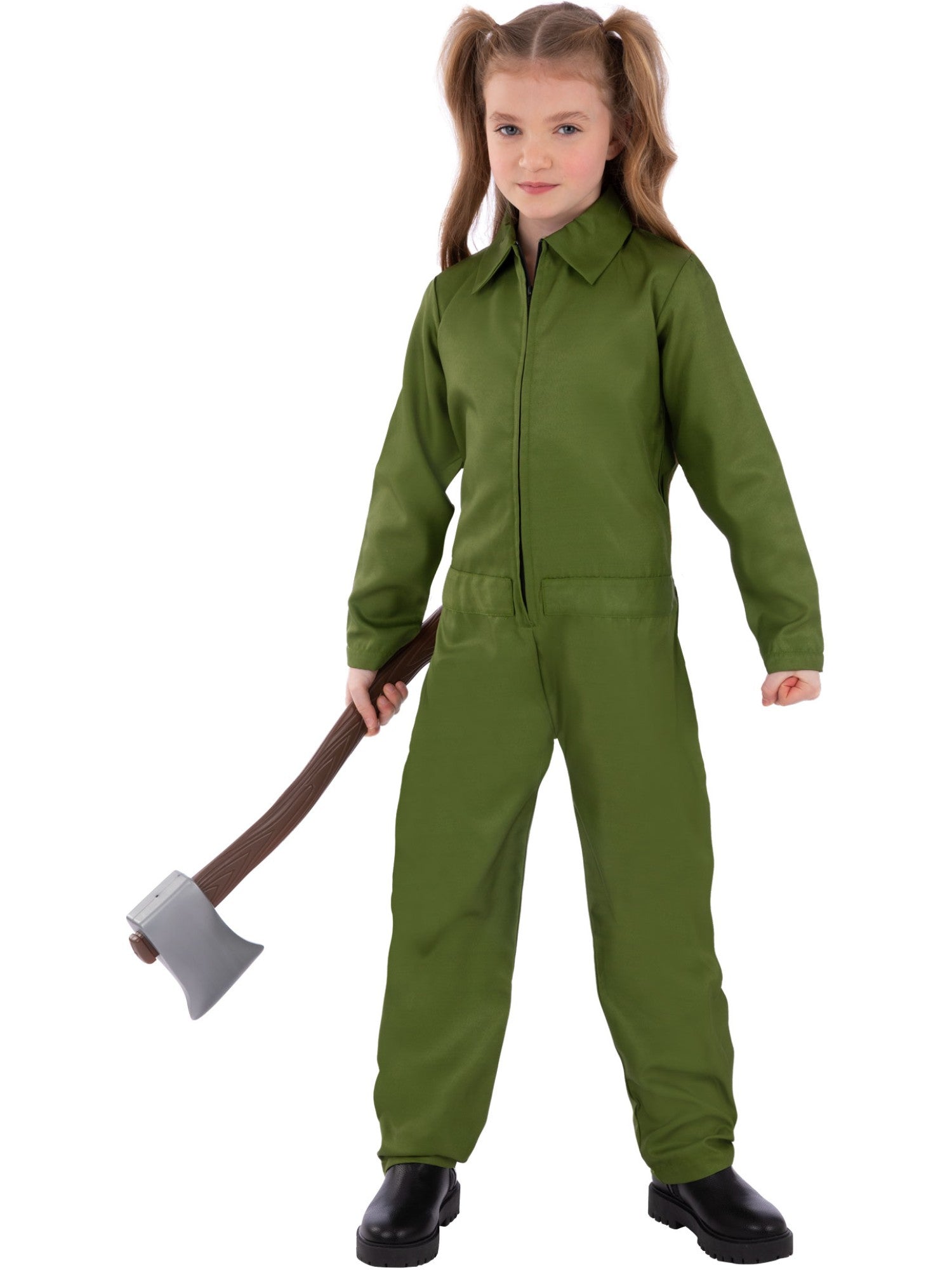 Kids Unisex Green Boiler Suit Costume