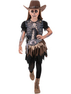 Kids Skeleton Cowgirl Costume