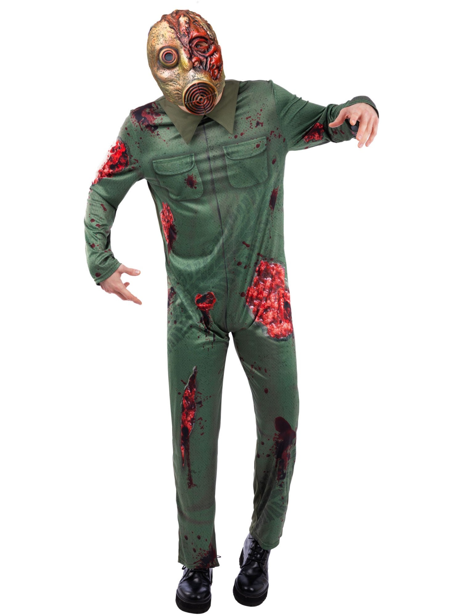 Revenge Killer Gas Mask Zombie Costume