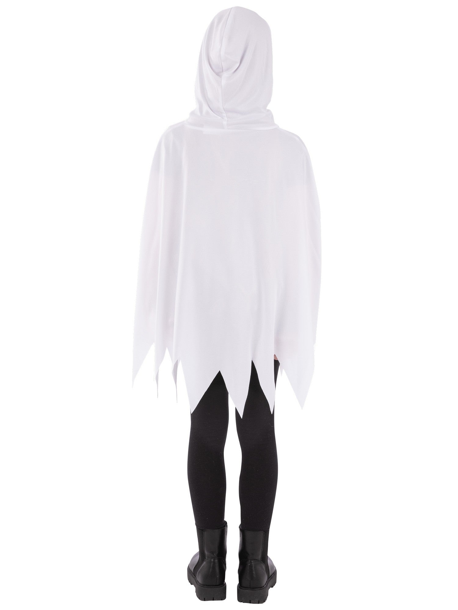 Kids Unisex White Ghost Poncho