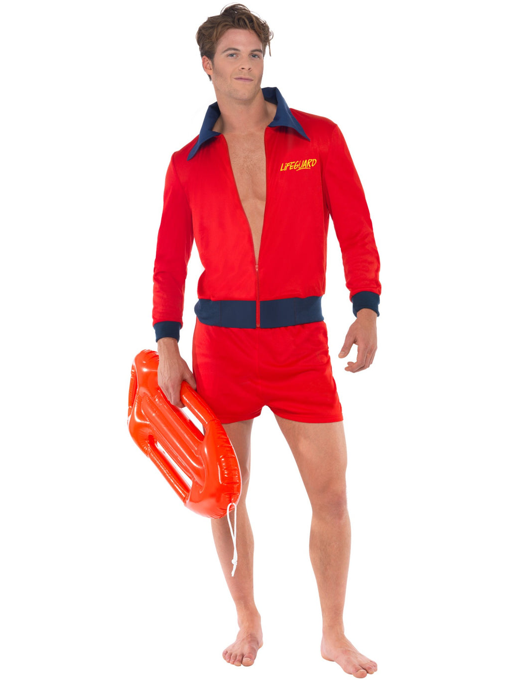 Men's Lifeguard Costume, Red