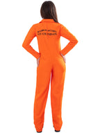 Escaped Prisoner Ladies Orange Boiler Suit Costume