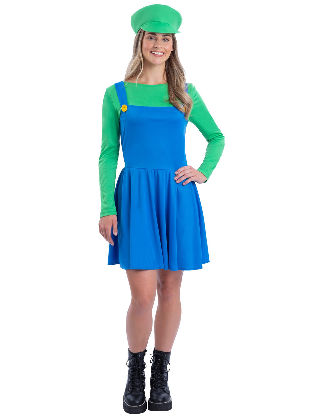 Green Plumer Green Plumber Costume with Top, Dress & Cap – Smiffys