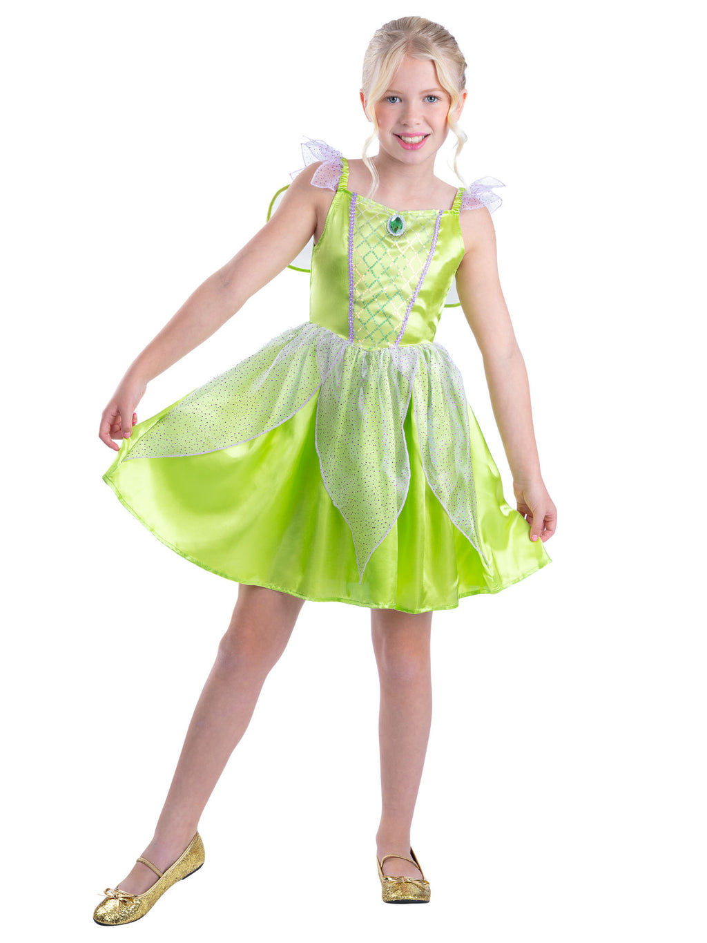 Green Fairy Costume with Dress & Wings