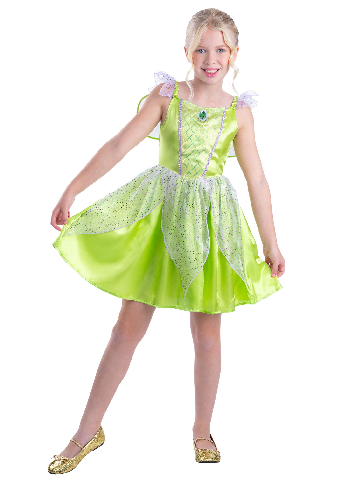 Green Fairy Costume with Dress & Wings