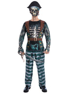 Skeleton Mens Pirate Captain Costume